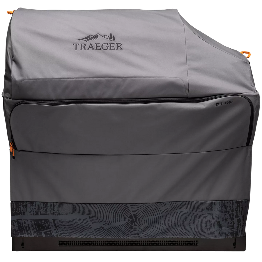 Traeger Timberline XL outdoor kitchen grill cover, front view
